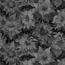 Flowers of the Sun 1419 79280 999 Tonal Sunflowers Black Joanne Porter Wilmington Prints