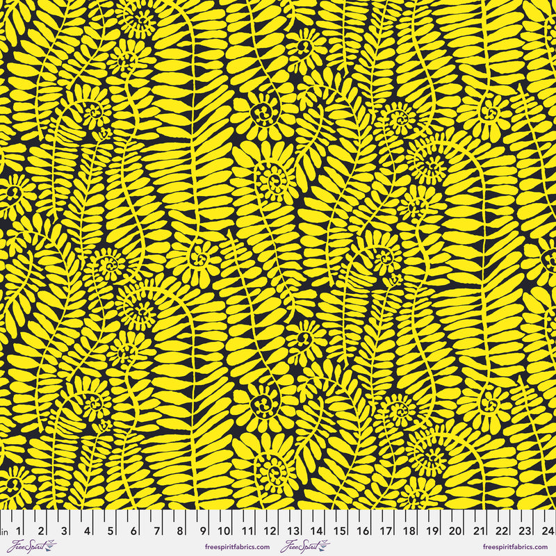 Fronds PWBM085.YELLOW by Brandon Mably for Free Spirit