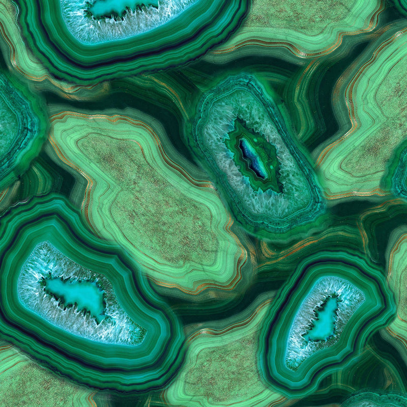 Geode + Ink T4948-31 Emerald by Hoffman Fabrics