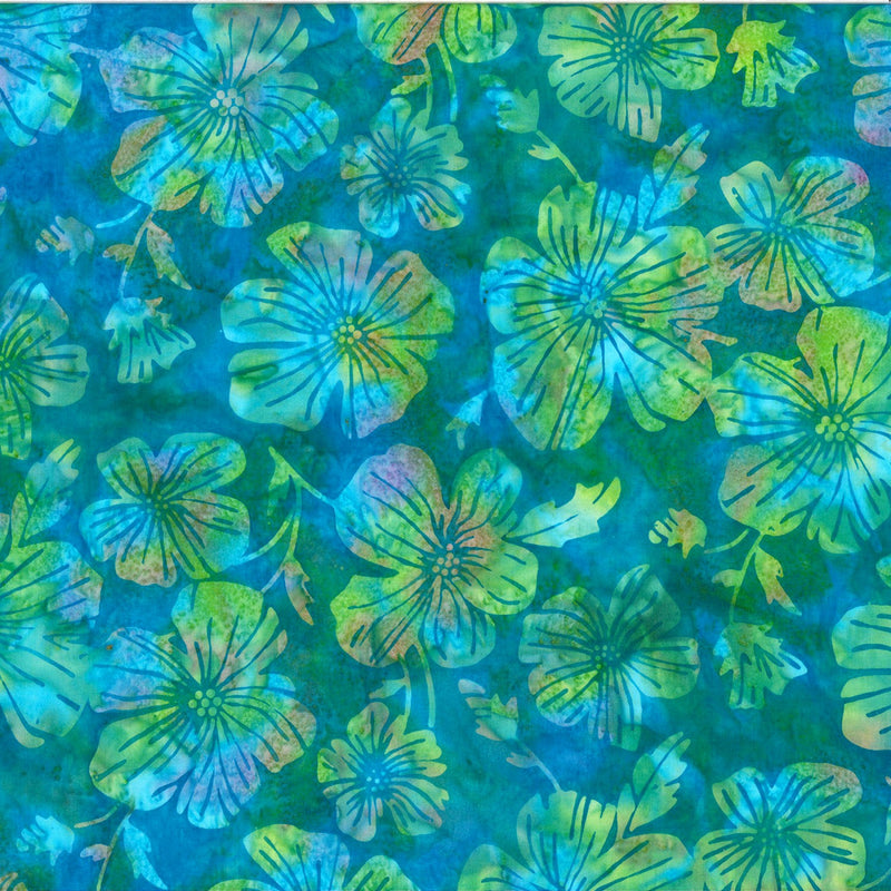 Glowing Bright Batik T2392-709 Aquarium by Hoffman Fabrics