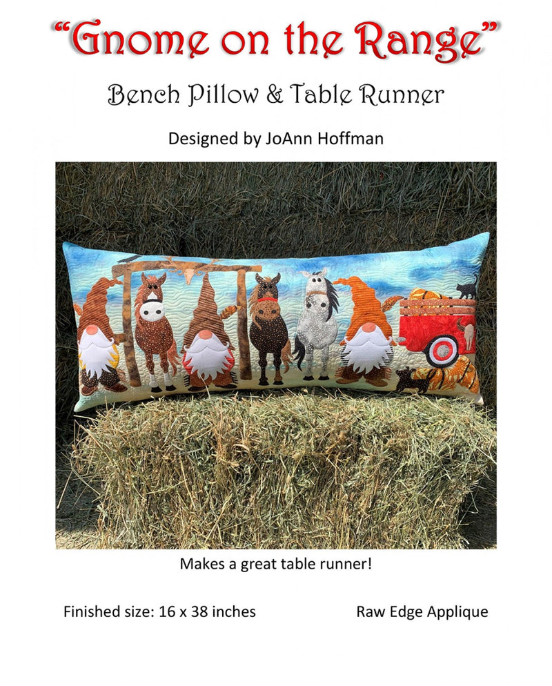 Gnome on the Range Bench Pillow or Table Runner