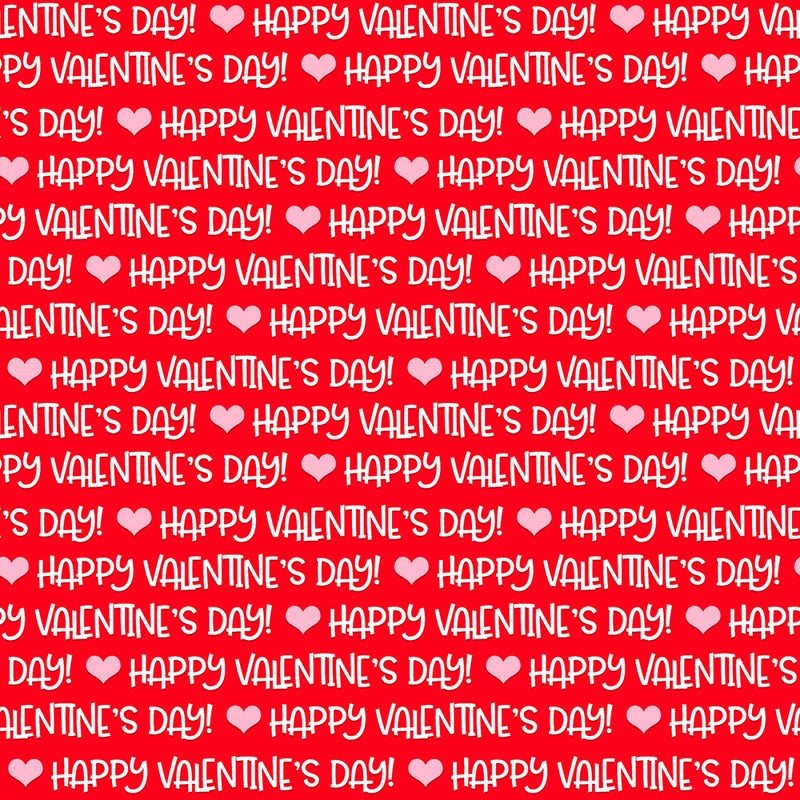 Gnomie Love 9784-88 Red Happy Valentine's Day Words by Shelly Comiskey for Henry Glass
