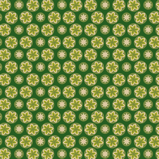 Green Thumb A-597-G Basil Starfruit by Edyta Sitar for Andover Fabrics