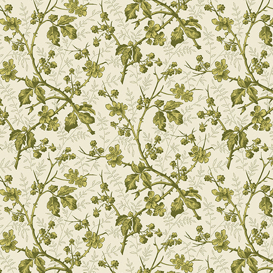 Green Thumb A-604-LV Cassia Wild Rose by Edyta Sitar for Andover Fabrics