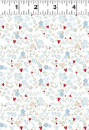 Guess How Much I Love You 2022 Y3687-88 Denim Heart Floral licensed to Clothworks