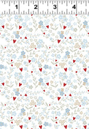 Guess How Much I Love You 2022 Y3687-88 Denim Heart Floral licensed to Clothworks