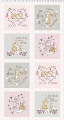 Guess How Much I Love You Panel 2022 Y3682-41 Light Pink Panel licensed to Clothworks