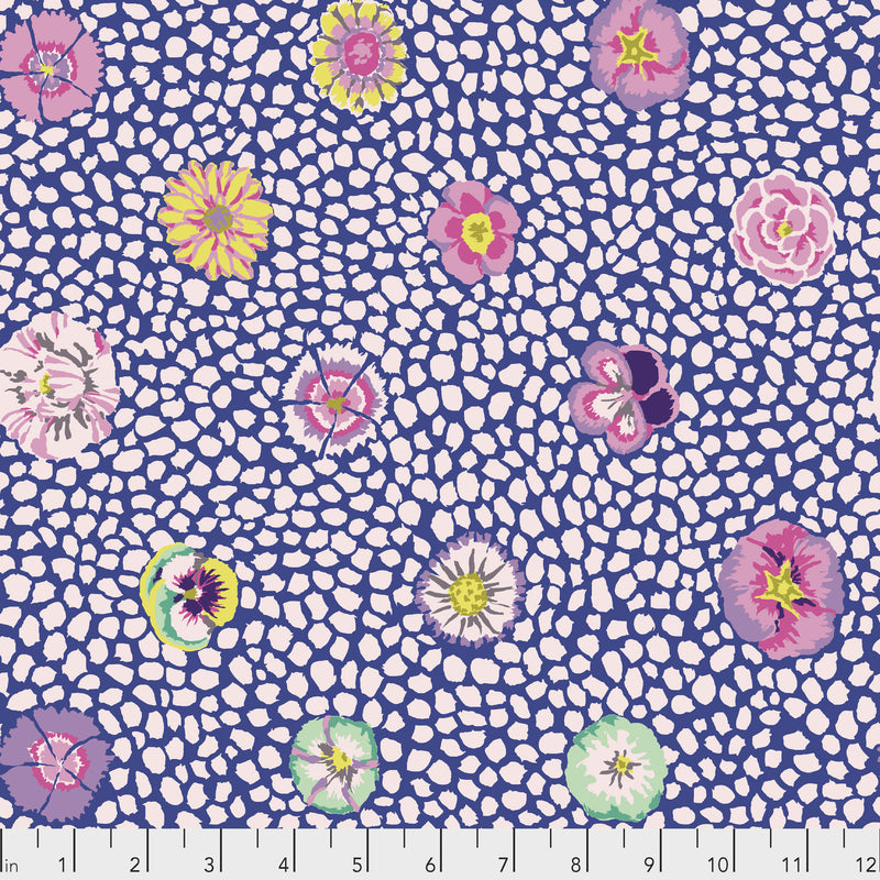 Guinea Flower GP59.BLUE by Kaffe Fassett for Free Spirit