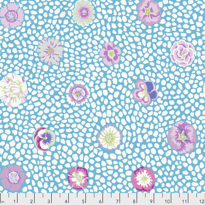 Guinea Flower GP59.TURQU Turquoise by Kaffe Fassett for Free Spirit