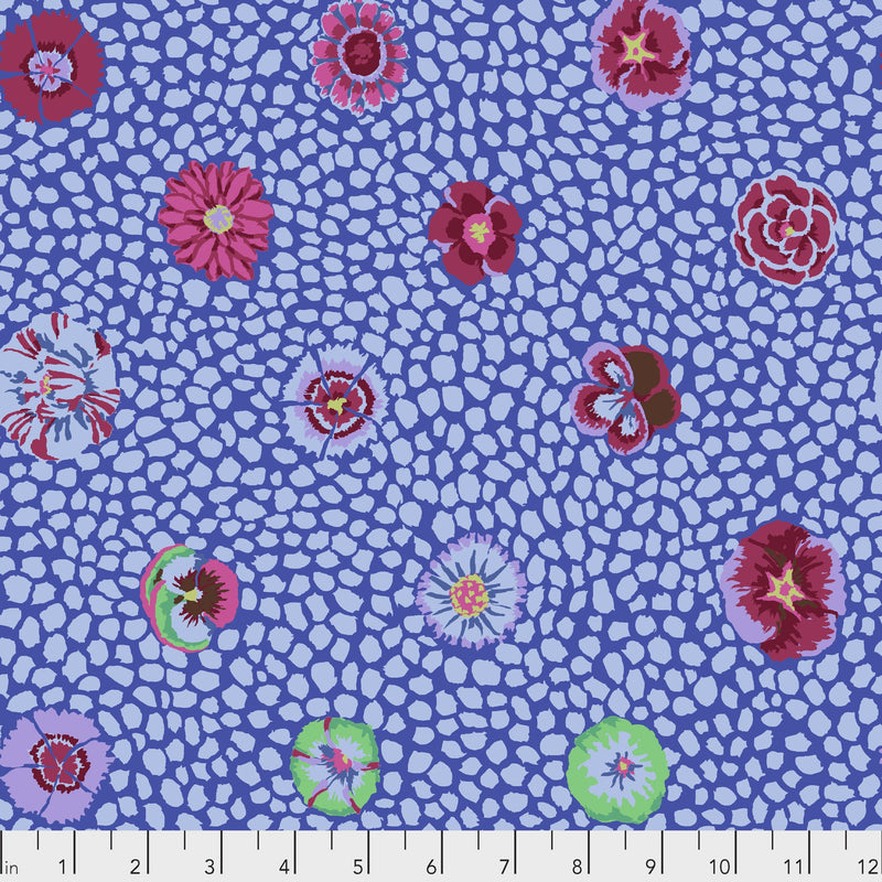 Guinea Flower PWGP059.COBALT by Kaffe Fassett for Free Spirit