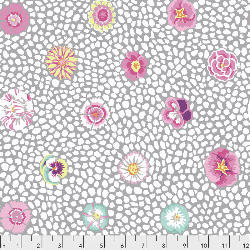 Guinea Flower PWGP059.GREYX by Kaffe Fassett for Free Spirit