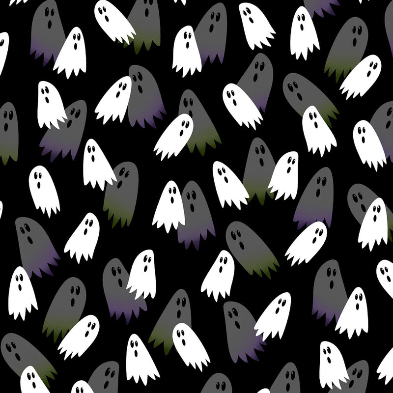Halloween Party 12559-12 Ghostly Fun Black Greta Lynn for Kanvas Benartex