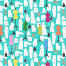 Handmade with Love 1766-79 Turquoise Sewing Patterns and Mannequins Patty Rybolt for Blank Quilting