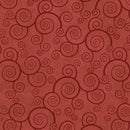 Harmony Flannel 24778-RTFLN Paprika Curly Scroll by QT Fabrics