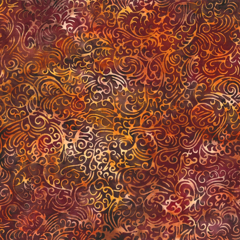 Harvest Helpings Batik S2356-389 Paprika by Hoffman Fabrics