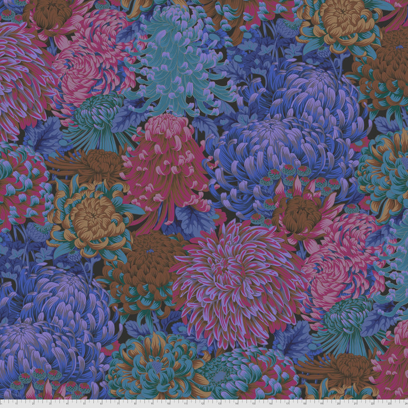 Hokusai's Mums PWPJ107.DARK Philip Jacobs Kaffe Fassett Collective Free Spirit