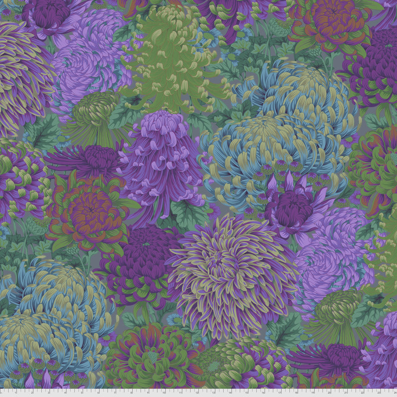 Hokusai's Mums PWPJ107.GREEN Philip Jacobs Kaffe Fassett Collective Free Spirit