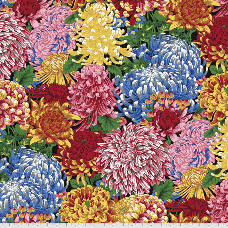 Hokusai's Mums PWPJ107.NATURAL Philip Jacobs Kaffe Fassett Collective Free Spirit