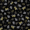 Holiday Sparkle 12526M-12 Pinecones & Berries Black by Greta Lynn for Kanvas with Benartex