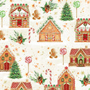 Holiday Sweets U4990-33G Cream-Gold by Hoffman Fabrics