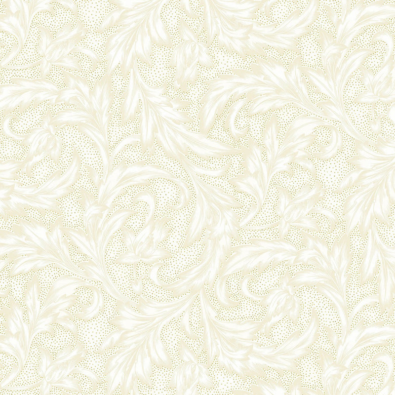 Holiday Wishes U7768-20G Natural-Gold by Hoffman Fabrics