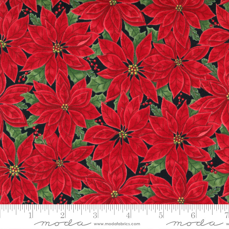 Home Sweet Holidays 56001-15 Berry Red Black by Deb Strain for Moda