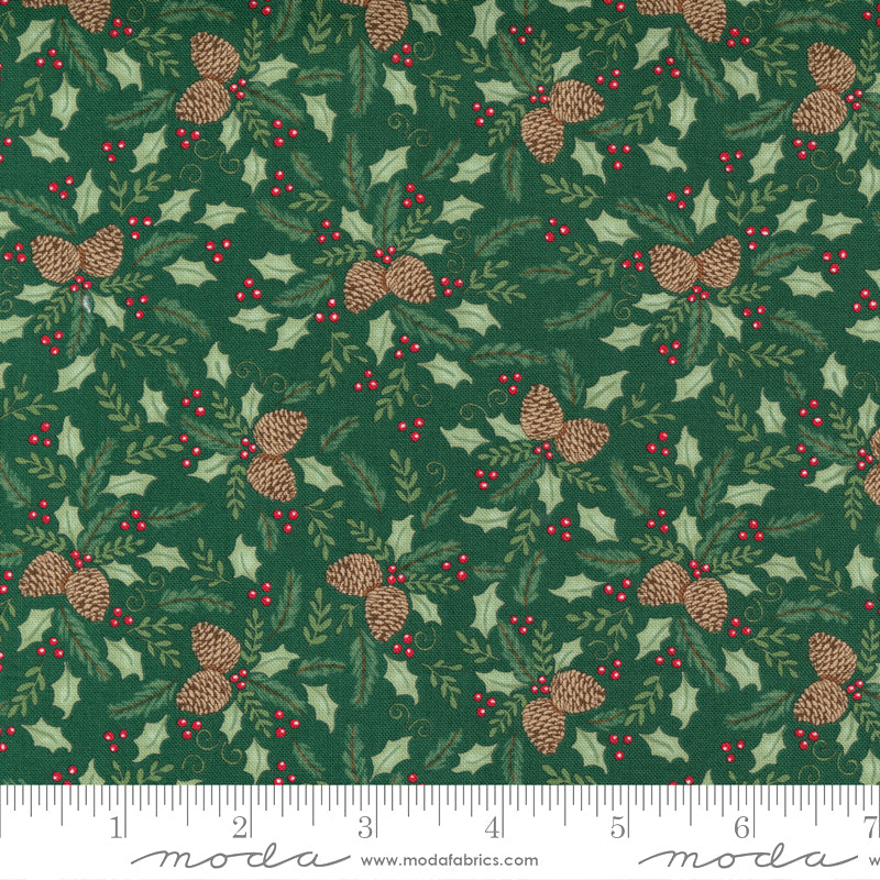 Home Sweet Holidays 56004-14 Holly Green by Deb Strain for Moda