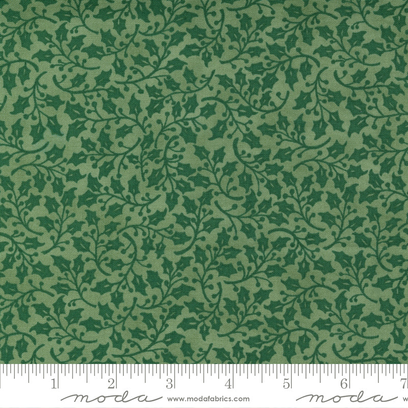 Home Sweet Holidays 56008-15 Holly Green by Deb Strain for Moda