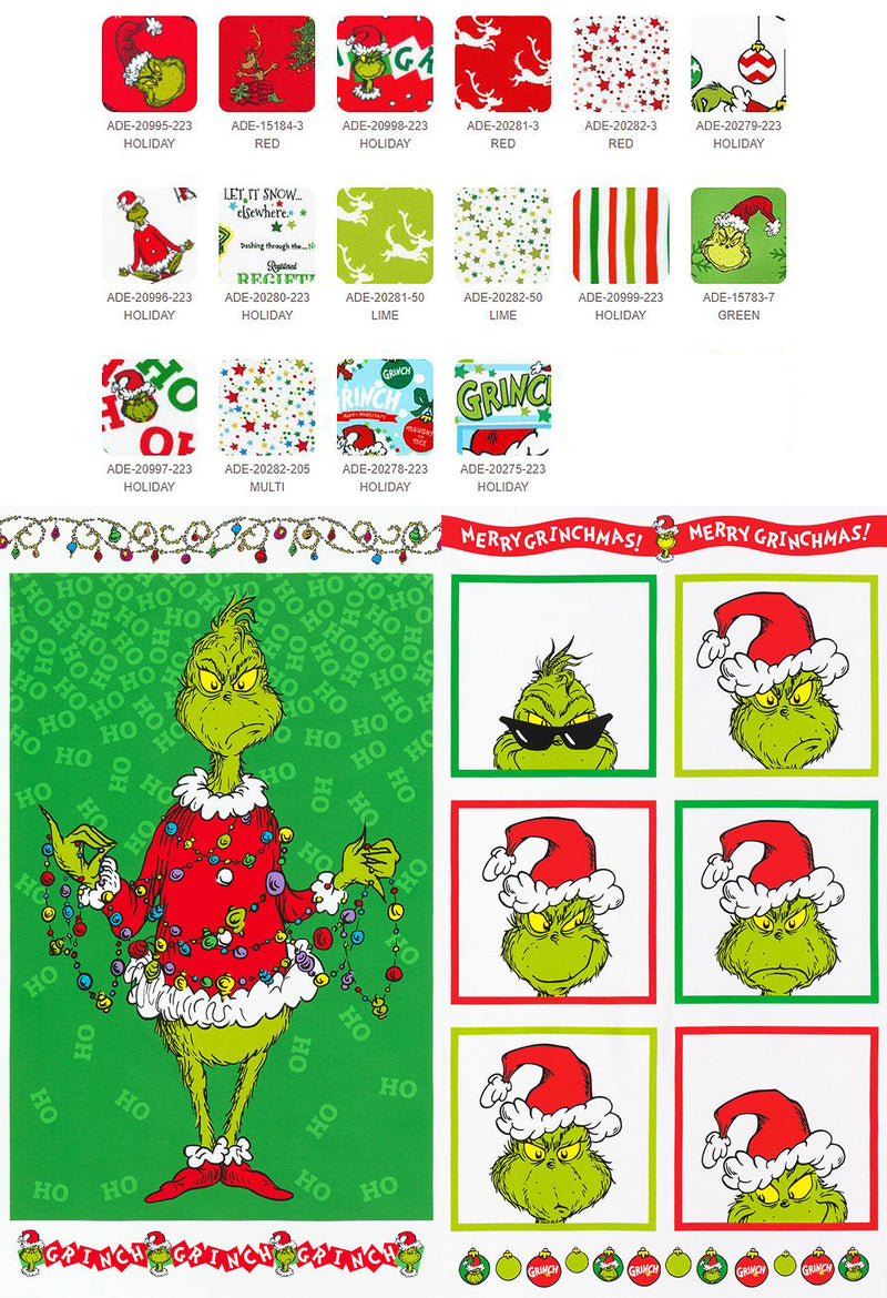 How The Grinch Stole Christmas Fat Quarter Bundle 2021 Palette FQ-1888-18 by Robert Kaufman Fabrics