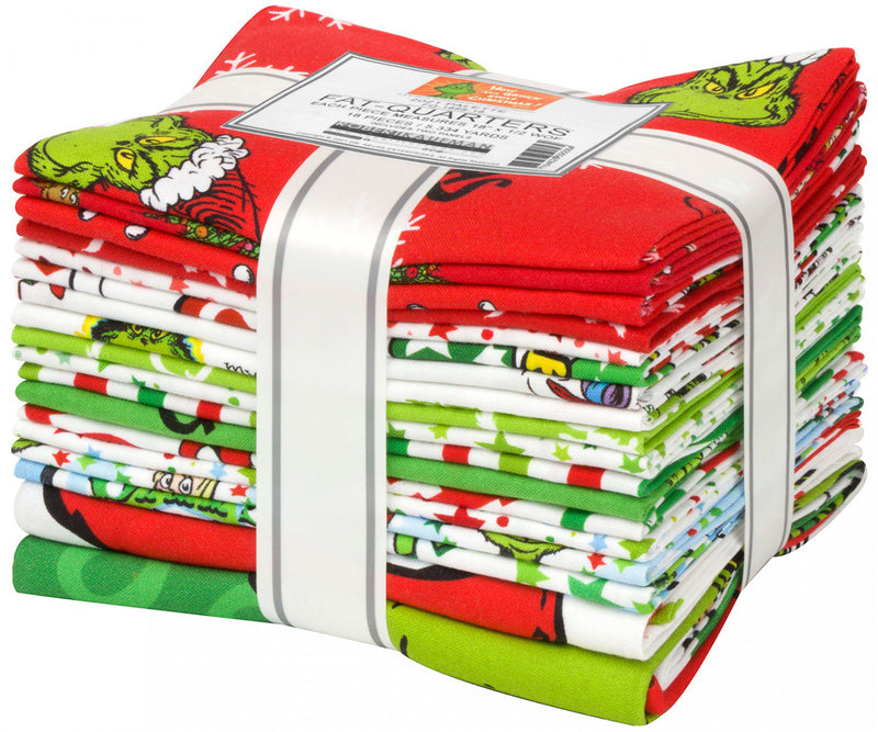 How The Grinch Stole Christmas Fat Quarter Bundle 2021 Palette FQ-1888-18 by Robert Kaufman Fabrics