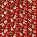 Howdy Christmas 24614-24 Cowboy Boot Toss Red Multi by Deborah Edwards for Northcott