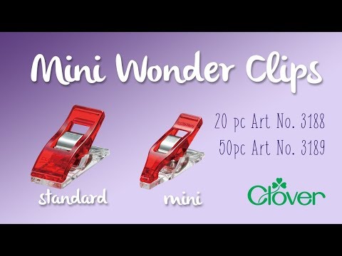 Clover Mini Wonder Clips Red & Blue 20/Pkg