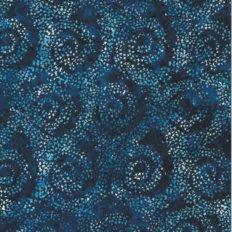 Into the Mist Batik MR27-128 Midnight by McKenna Ryan for Hoffman Fabrics