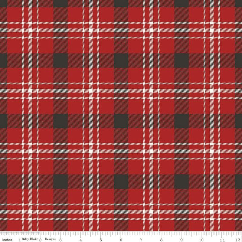 Into the Woods C11392-RED Tartan by Lori Whitlock for Riley Blake Designs