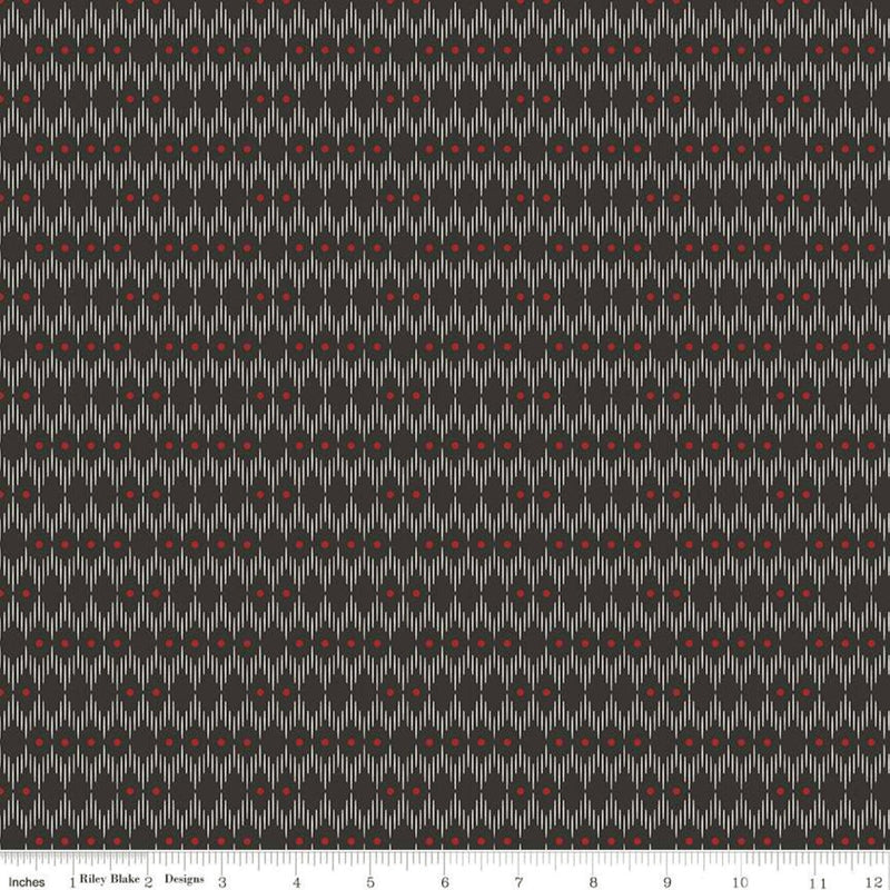 Into the Woods C11395-BLACK Line Dot by Lori Whitlock for Riley Blake Designs