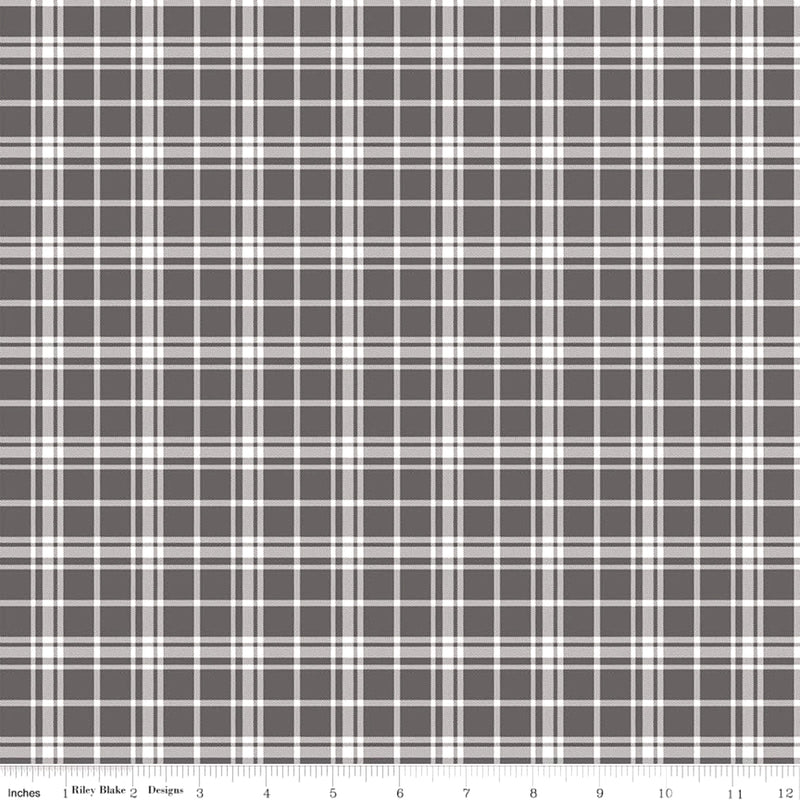 Into the Woods C11397-GRAY Plaid by Lori Whitlock for Riley Blake Designs