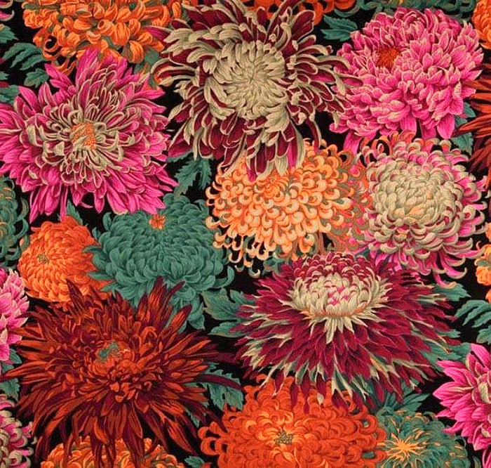 Japanese Chrysanthemum PJ41.REDXX by Philip Jacobs for Free Spirit