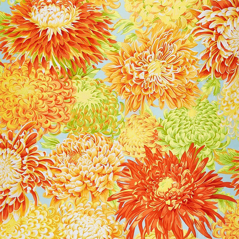 Japanese Chrysanthemum PJ41.YELLO Yellow by Philip Jacobs for Free Spirit