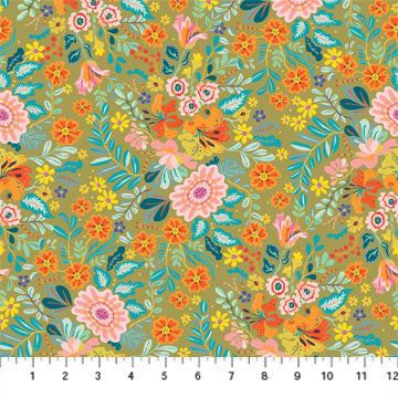 Kindred Sketches 90526-70 by Kathy Doughty for FIGO Fabrics