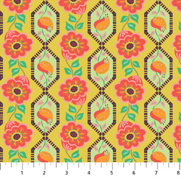 Kindred Sketches 90528-52 Linked Pineapple by Kathy Doughty for FIGO