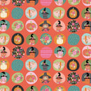 Kitty Loves Candy KC23908 Fun Dots Orange by Poppie Cotton