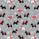 Knit & Caboodle 12760-08 Scottie Friends Gray by Greta Lynn for Kanvas with Benartex