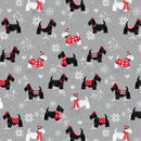 Knit & Caboodle 12760-08 Scottie Friends Gray by Greta Lynn for Kanvas with Benartex