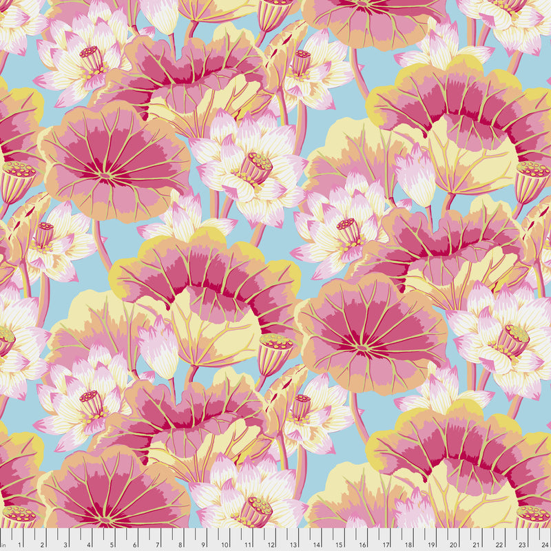 Lake Blossoms PWGP093.PINKX by Kaffe Fassett for Free Spirit