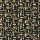 Life Happens Wine Helps DP24561-99 Wine Bottles Black Multi by Ellen & Clark Studio for Northcott