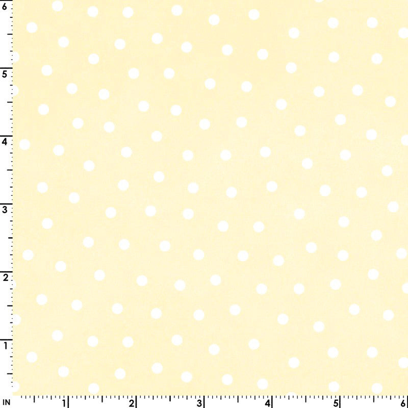 Little Lambies Woollies Flannel MASF18506-SW Light Yellow/White Polka Dots by Bonnie Sullivan for Maywood Studio