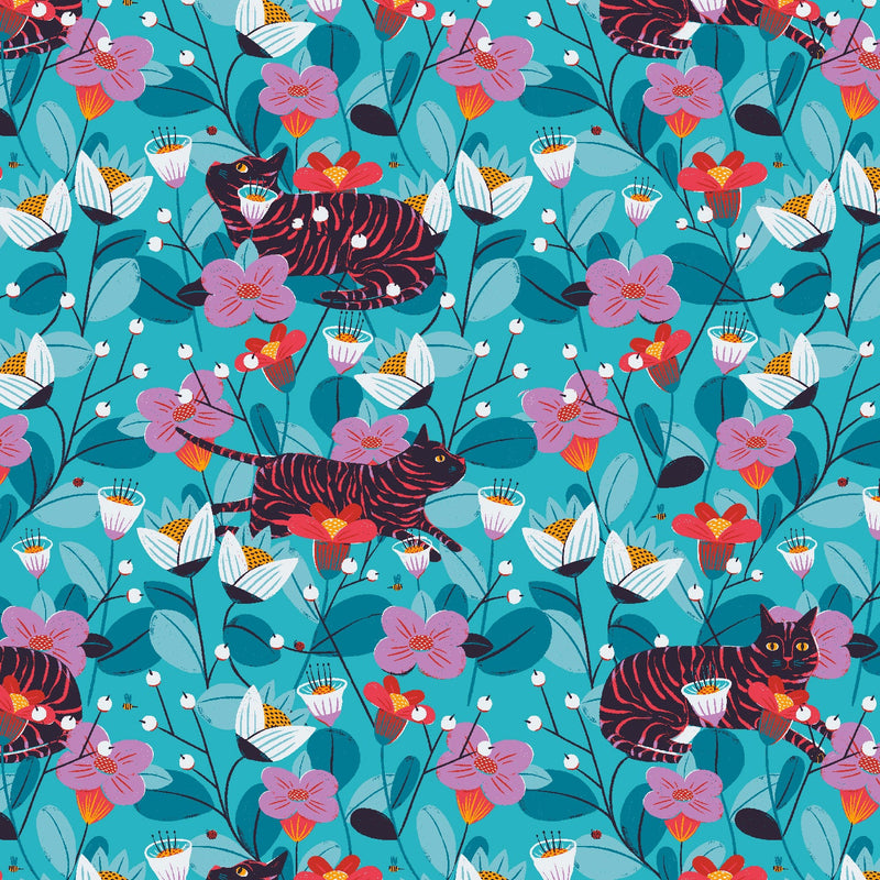 Loli's Garden AS100-CM1 Geranio Cat's Meow by Ana Sanfelippo of Cotton + Steel for RJR Fabrics