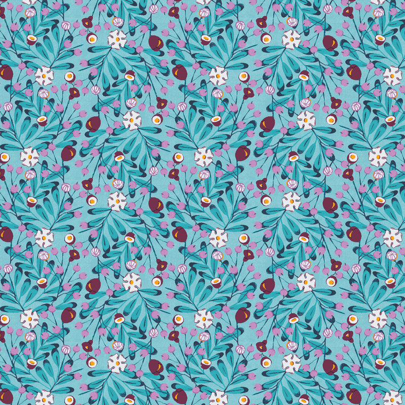 Loli's Garden AS102-BD1 Petunia Blue Dream by Ana Sanfelippo of Cotton + Steel for RJR Fabrics
