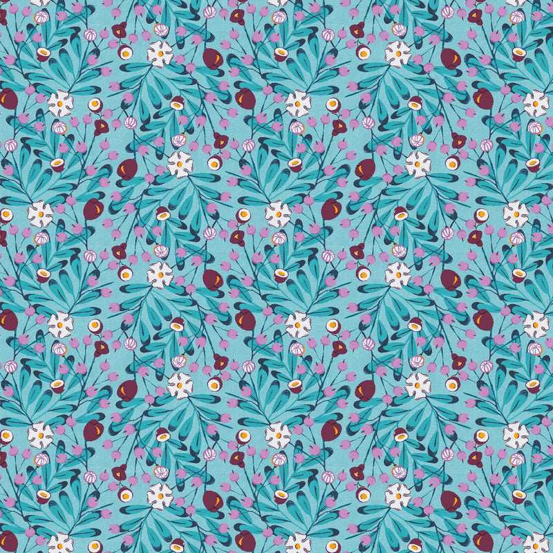 Loli's Garden AS102-BD1 Petunia Blue Dream by Ana Sanfelippo of Cotton + Steel for RJR Fabrics