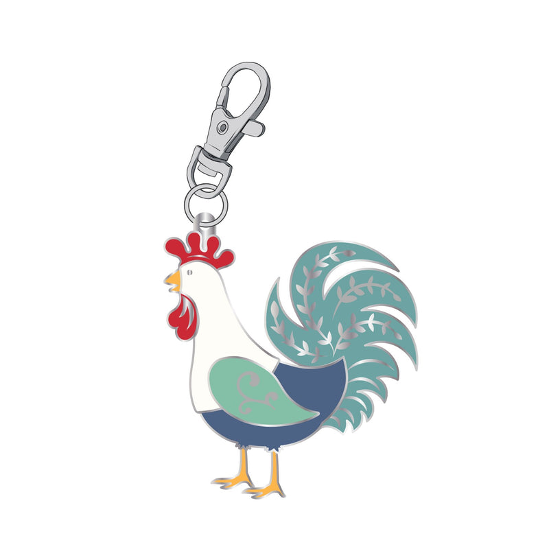 Lori Holt Cook Book Enamel Charm - Rooster